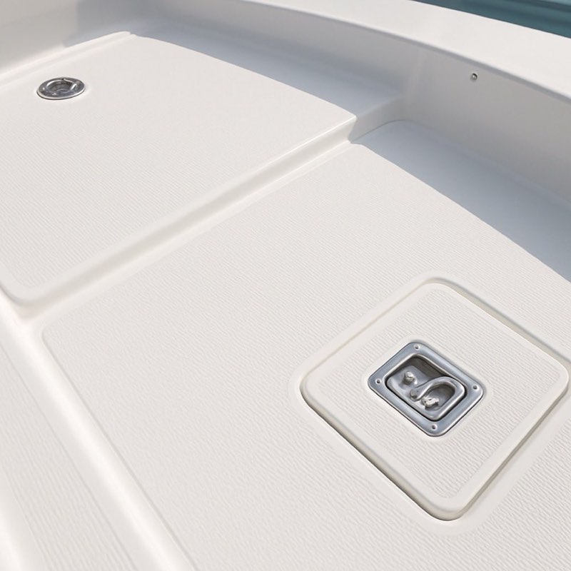 Clean, bright non-skid deck after a full wash and detail