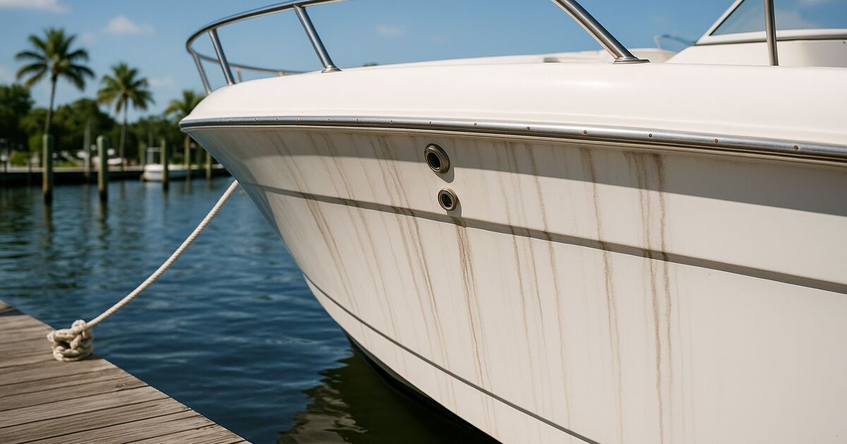 Black streaks on a boat hull: causes, removal, and prevention in Sarasota