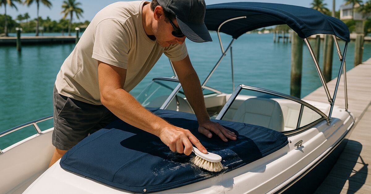 How to clean and protect your boat's canvas and bimini top in Sarasota's sun and salt air