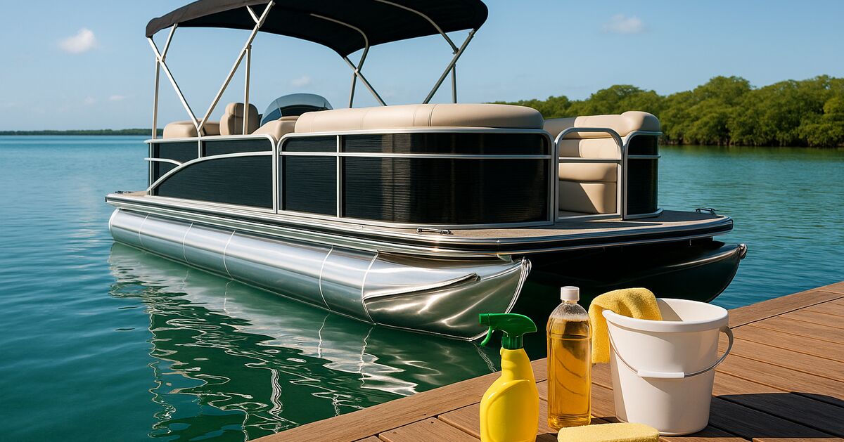 How to clean and restore a pontoon boat's aluminum tubes and deck after saltwater exposure