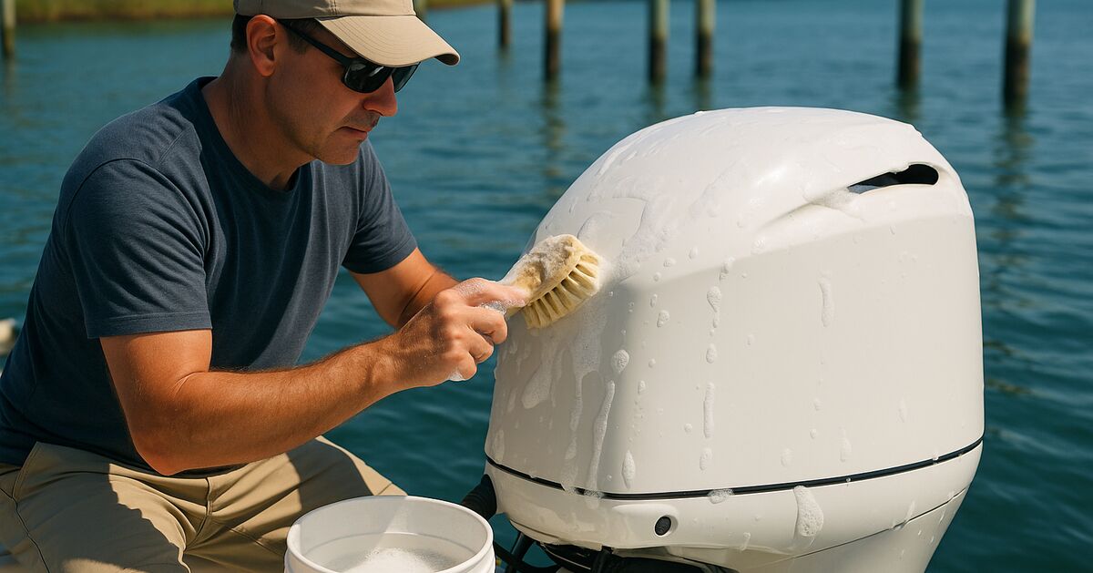 How to clean your outboard cowling and engine bay safely